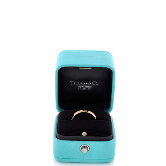 Tiffany & Co. 2.5mm True Band Ring 18K Rose Gold with Diamonds